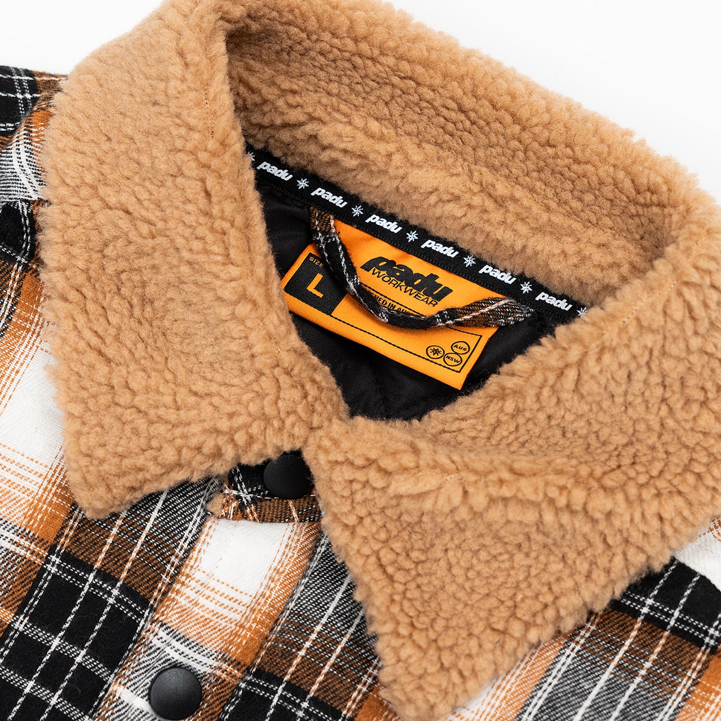 SHERPA COLLAR FLANNEL JACKET