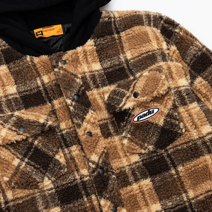 HOODED FLANNEL JACKET