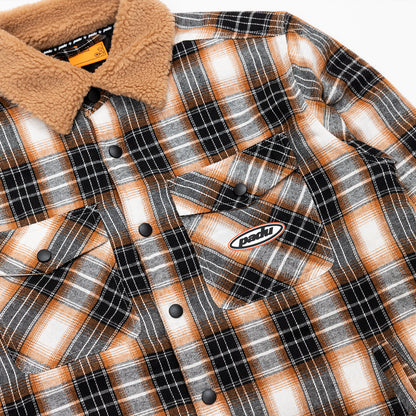 SHERPA COLLAR FLANNEL JACKET